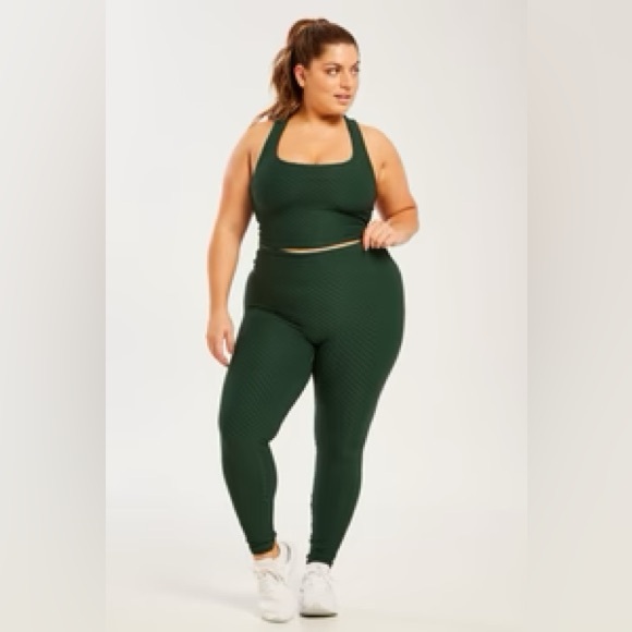 Booty By Brabants Curvy Croco Skin Leggings in Green,  OSFM - Picture 7 of 14